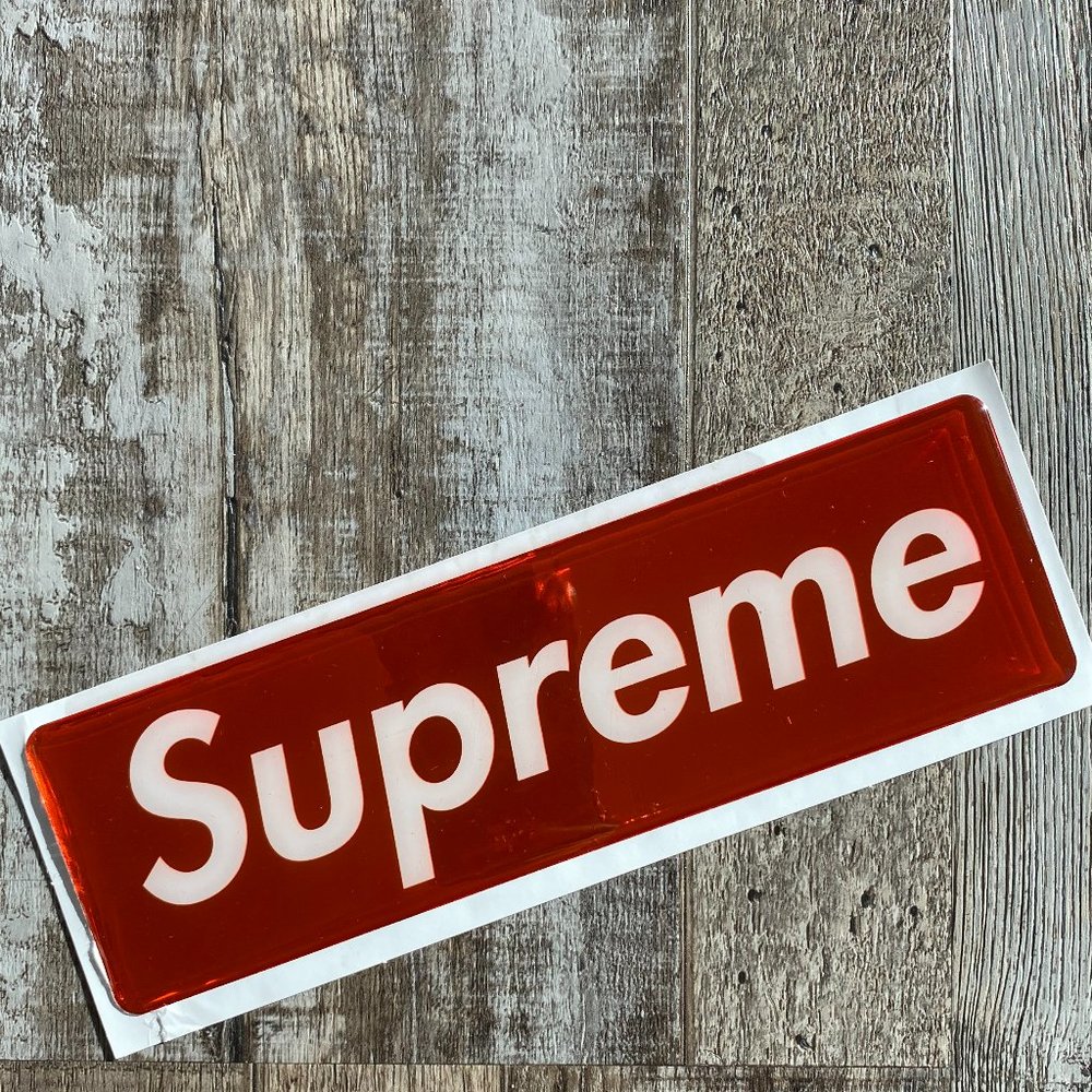 Supreme Plastic Box Logo Sticker // Red